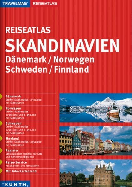 Reiseatlas : Skandinavien / Dänemark / Norwegen / Schweden / Finnland Leisure, Home & Garden