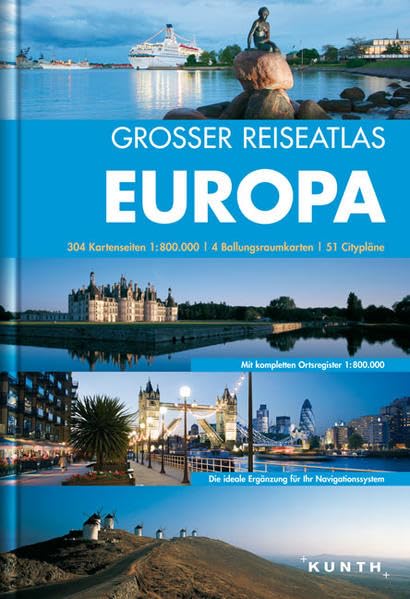 KUNTH Grosser Reiseatlas Europa 1:800 000: 1:800.000 (KUNTH Reiseatlanten) Leisure, Home & Garden
