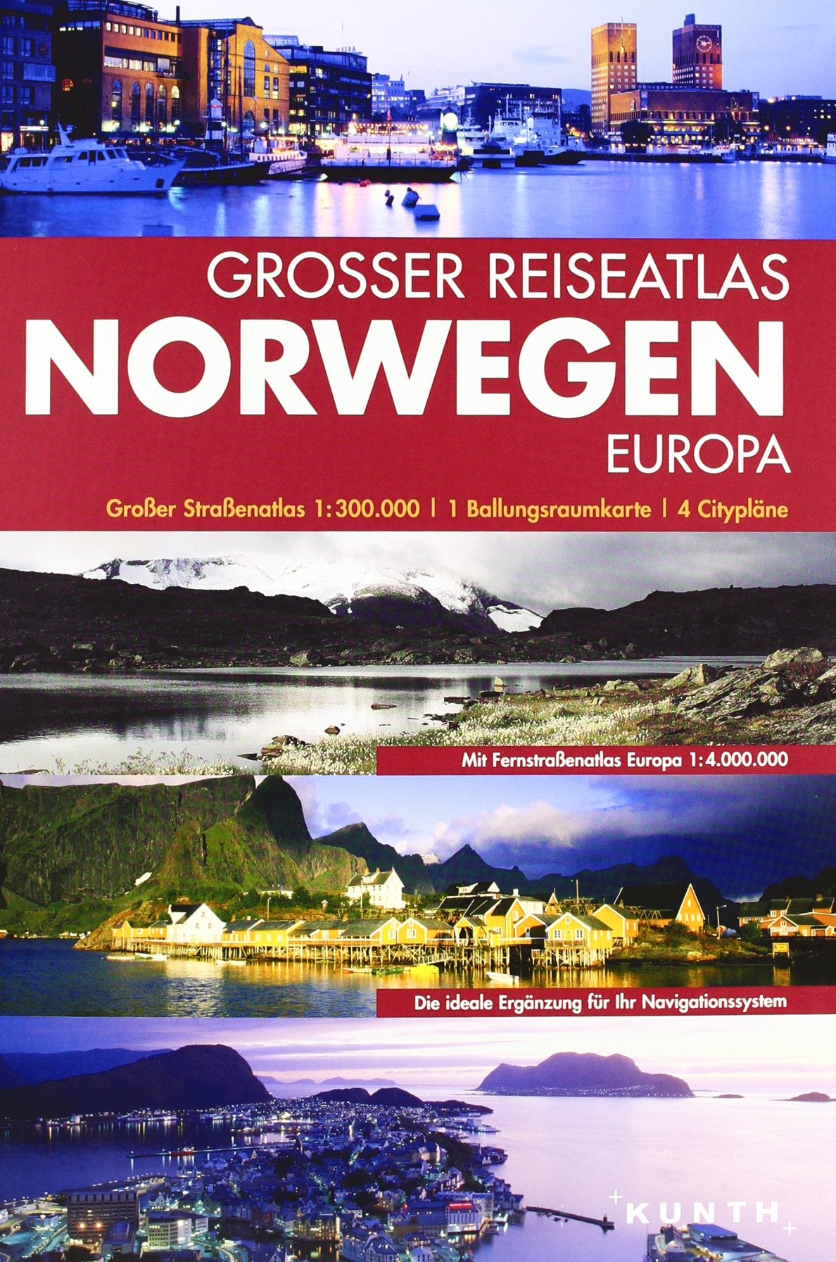Grosse Reiseatlas Norwegen, Europa: Großer Straßenatlas 1:300.000, 1 Ballungsraumkarte, 4 Citypläne: 1:300000 (mit Europa) Leisure, Home & Garden