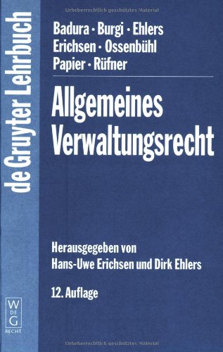 Allgemeines Verwaltungsrecht (de Gruyter Lehrbuch) Law