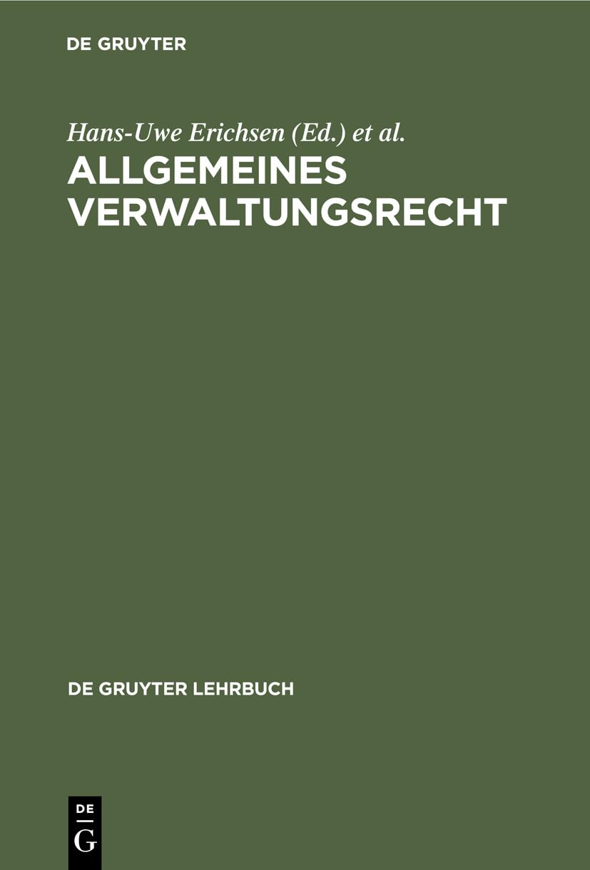 Allgemeines Verwaltungsrecht (De Gruyter Lehrbuch) Law