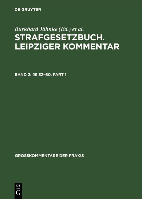 §§ 32–60 (Großkommentare der Praxis, Band 2) Law