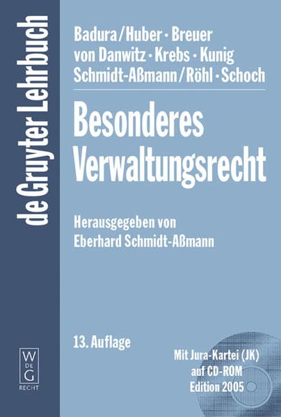 Besonderes Verwaltungsrecht (de Gruyter Lehrbuch) Law