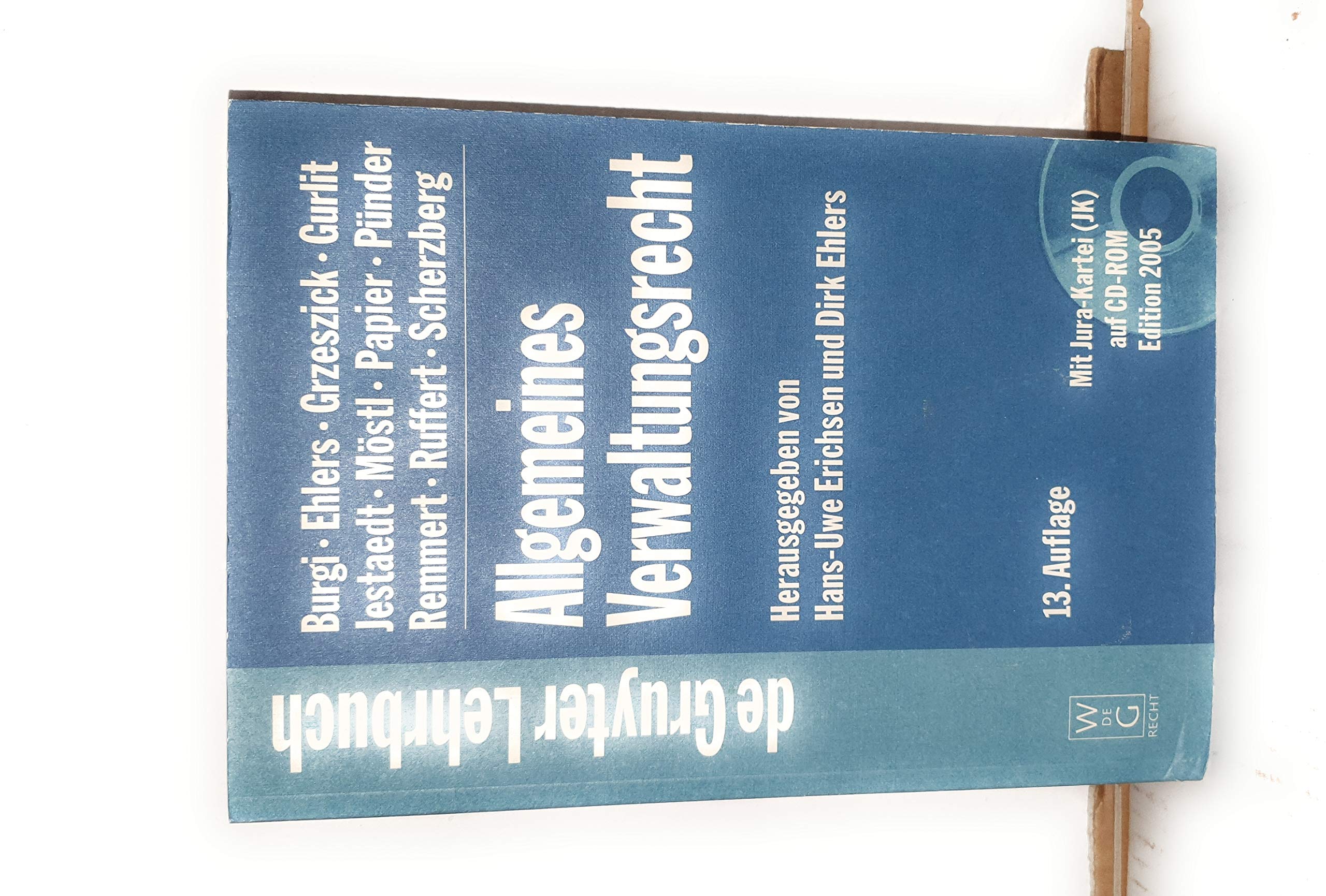 Allgemeines Verwaltungsrecht (de Gruyter Lehrbuch) Law
