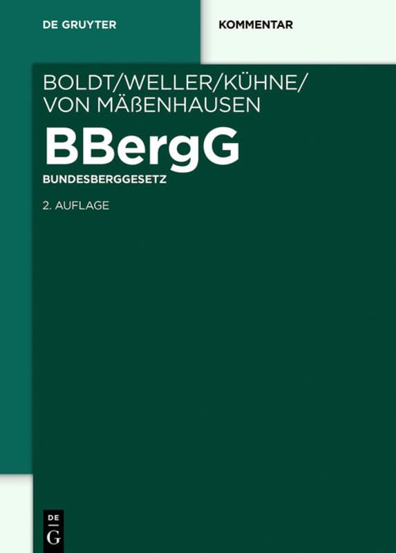 BBergG Bundesberggesetz book