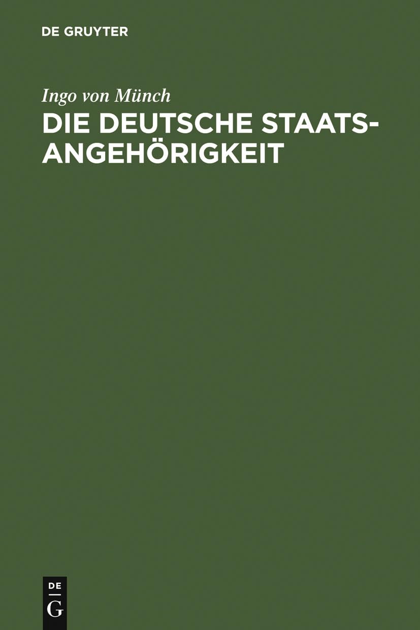 Die deutsche Staatsangehörigkeit Law