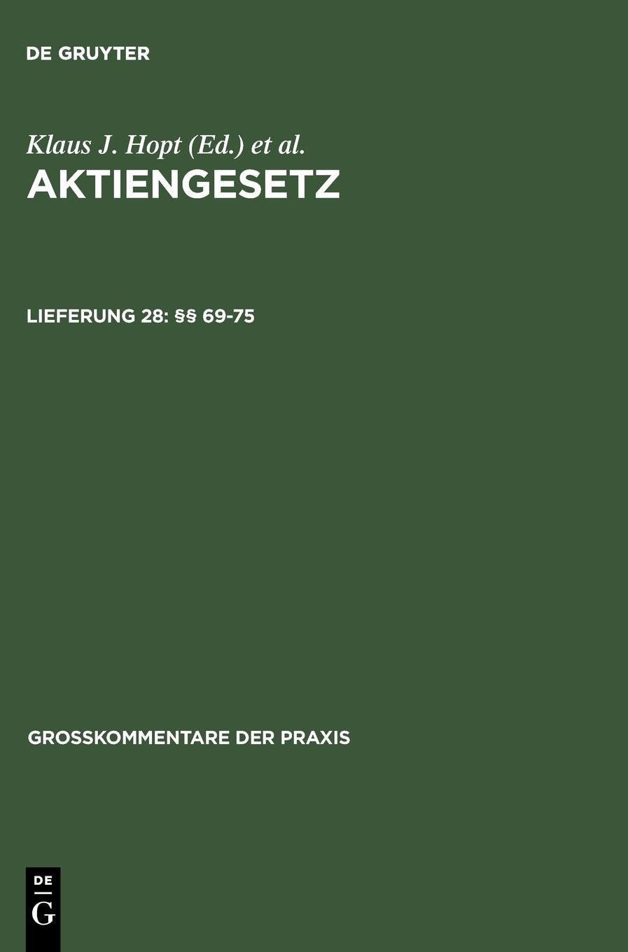§§ 69-75 (Großkommentare der Praxis) Law