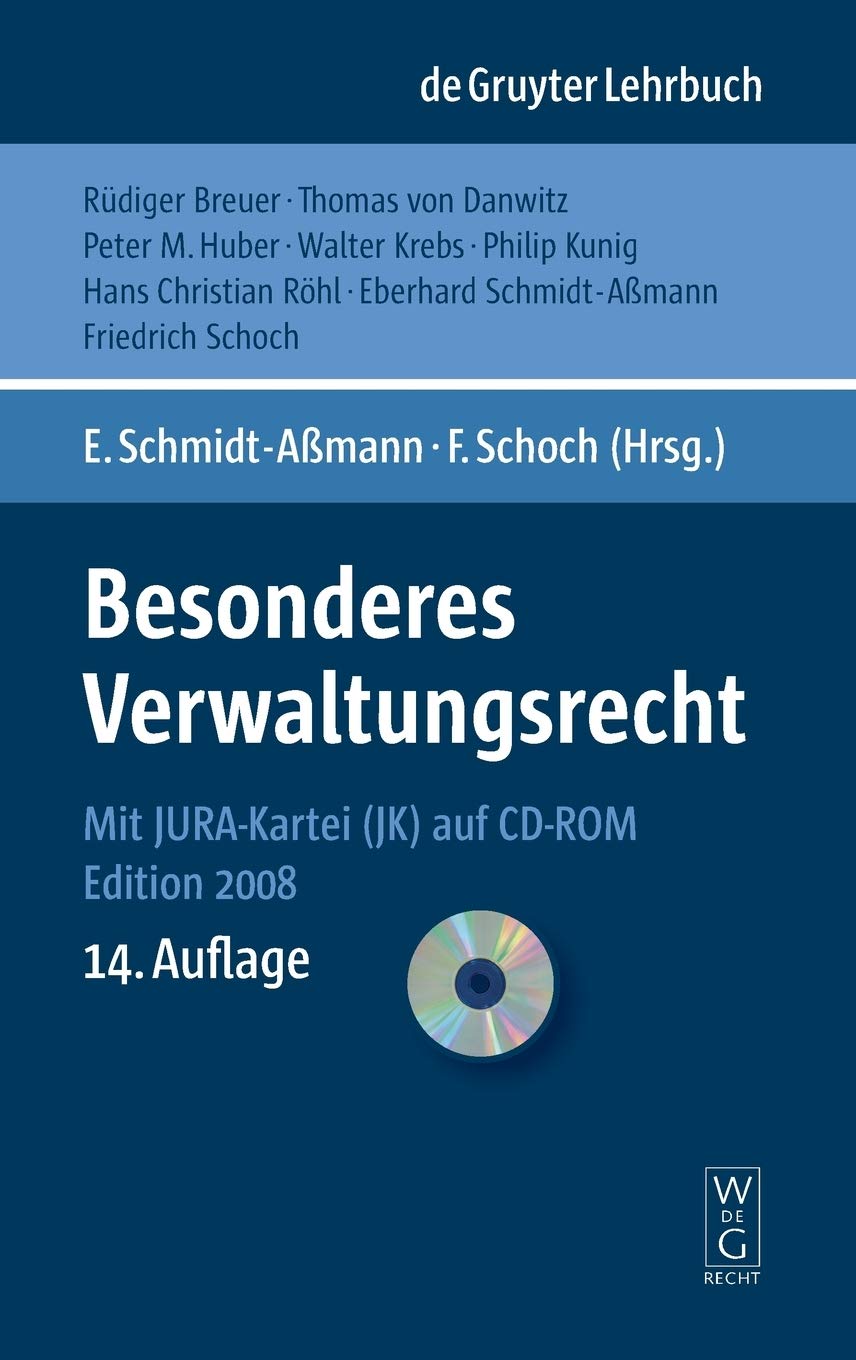Besonderes Verwaltungsrecht: Mit Jura-Kartei (JK) auf CD-ROM (De Gruyter Lehrbuch) Law