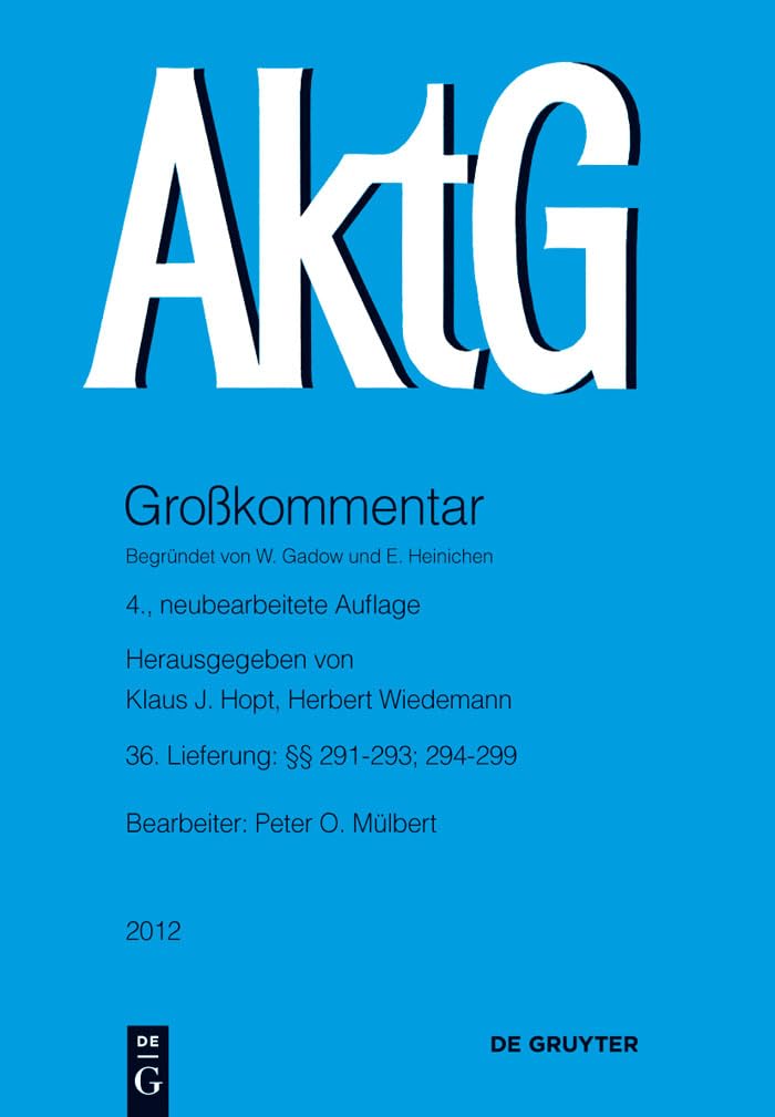 §§ 291-293, 294-299 (Großkommentare der Praxis) Law