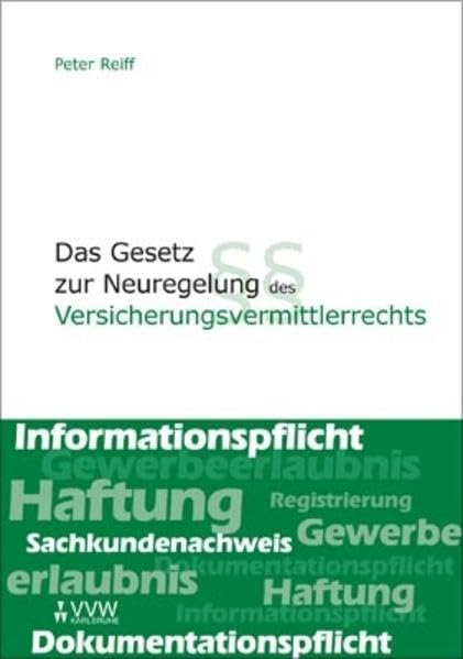 Das Gesetz zur Neuregelung des Versicherungsvermittlerrechts (Livre en allemand) book