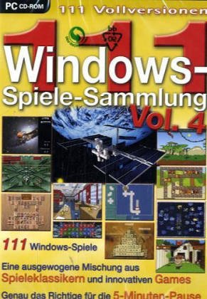 111 Windows-Spielesammlung, CD-ROM 111 Vollversionen. Eine ausgewogene Mischung aus Spieleklassikern und innovativen Games. Genau das Richtige für die 5-Minuten-Pause. Für Windows 95, 98, ME, 2000, XP PC