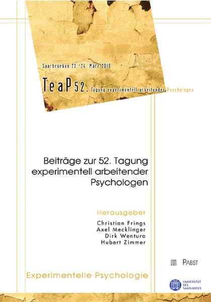 Beiträge zur 52. Tagung experimentell arbeitender Psychologen Film, Art & Culture
