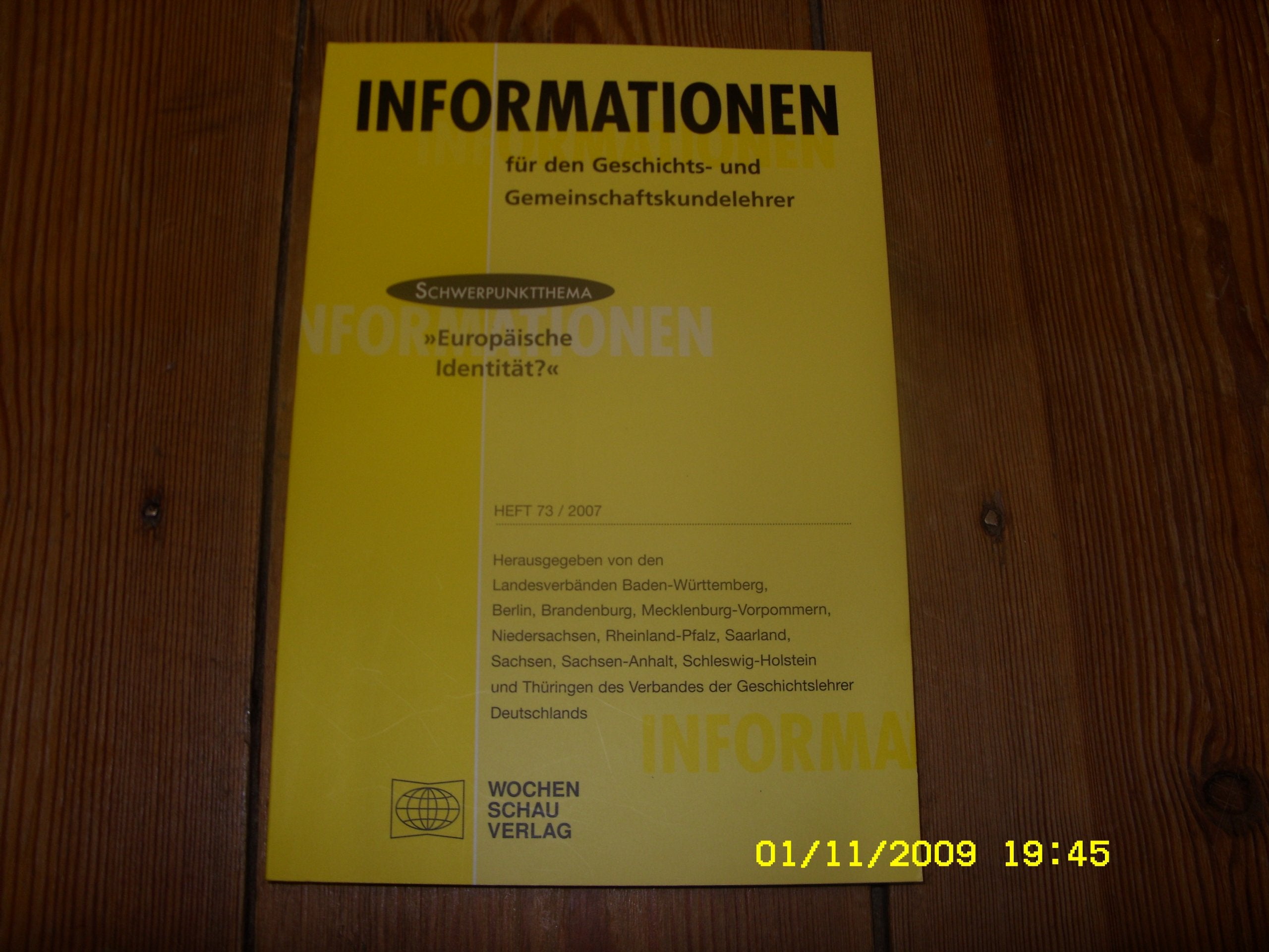 Informationen für den Geschichts- und Gemeinschaftskundelehrer, Schwerpunktthema: Europäische Identität Books