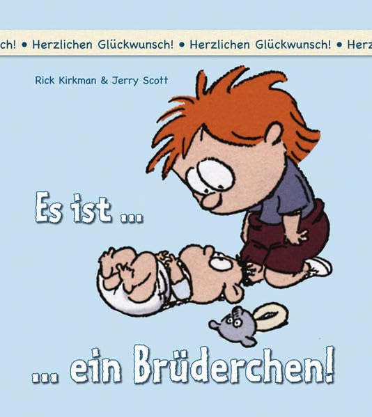 Herzlichen Glückwunsch! Es ist ein Brüderchen Cartoons