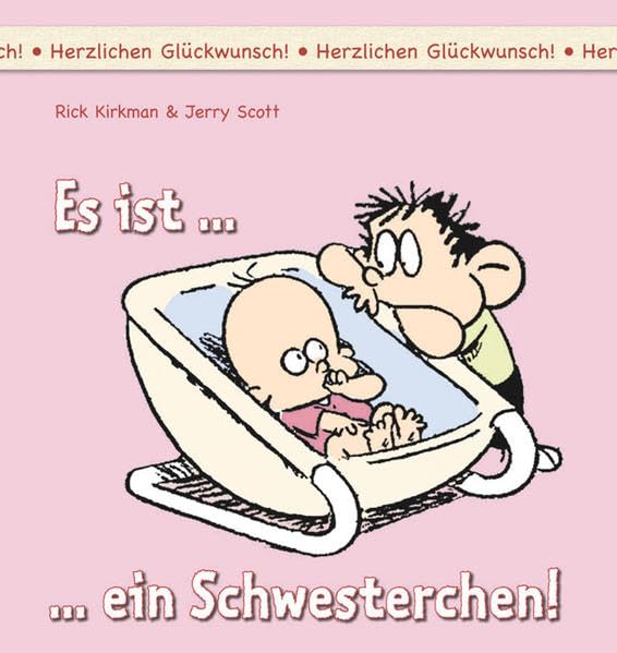 Herzlichen Glückwunsch! Es ist ein Schwesterchen Cartoons