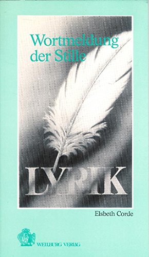Product Image: Wortmeldung der Stille. Lyrik