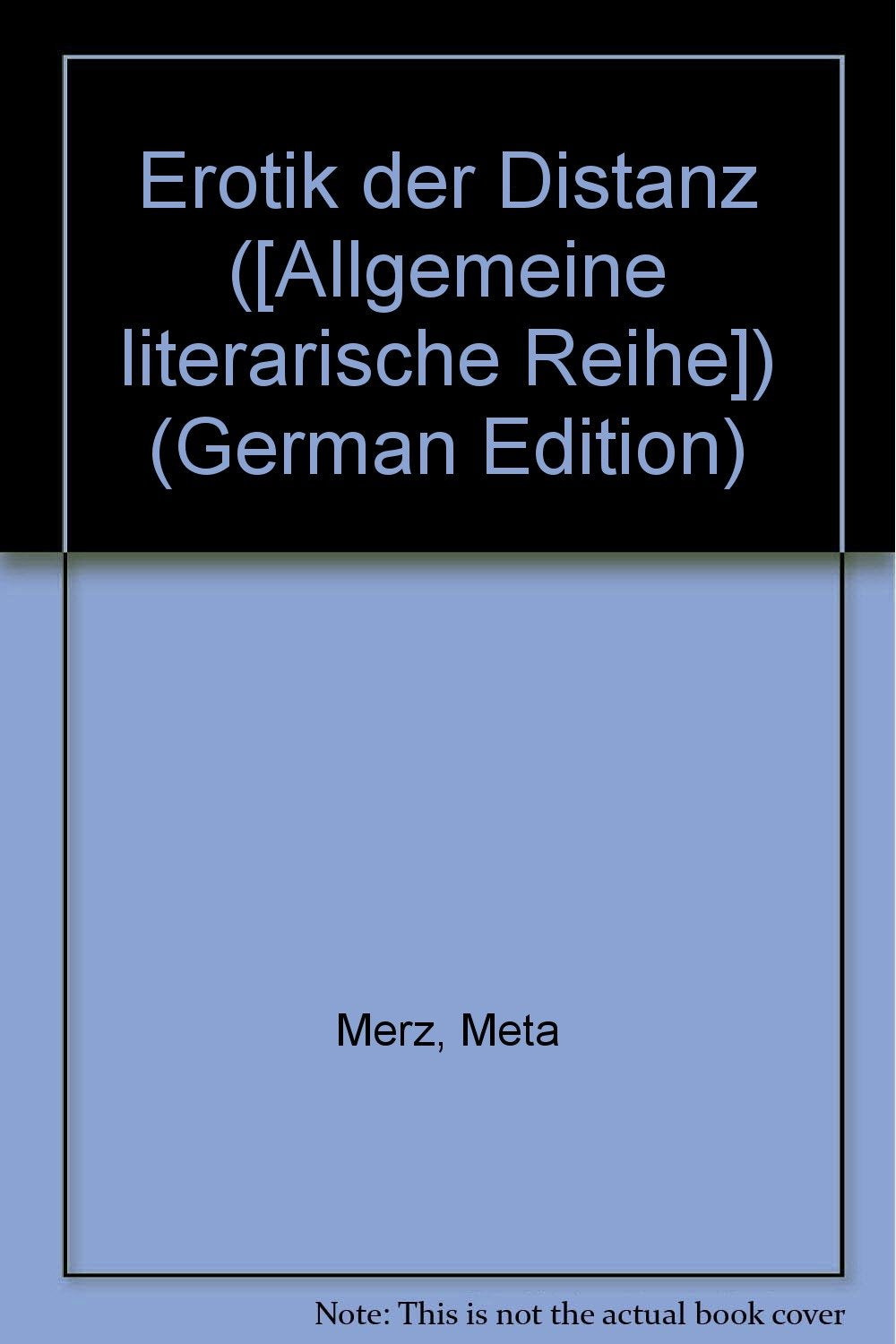 Erotik der Distanz: Prosa. Nachw. v. Anton Thuswaldner Books