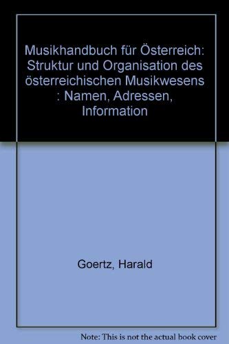 MUSIKHANDBUCH FUR OSTERREICH. Arts & Music