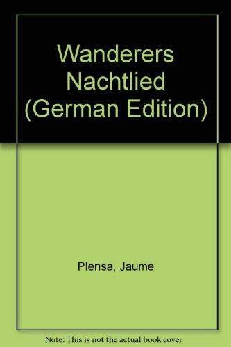 Wanderers Nachtlied (German Edition) Plensa, Jaume Books