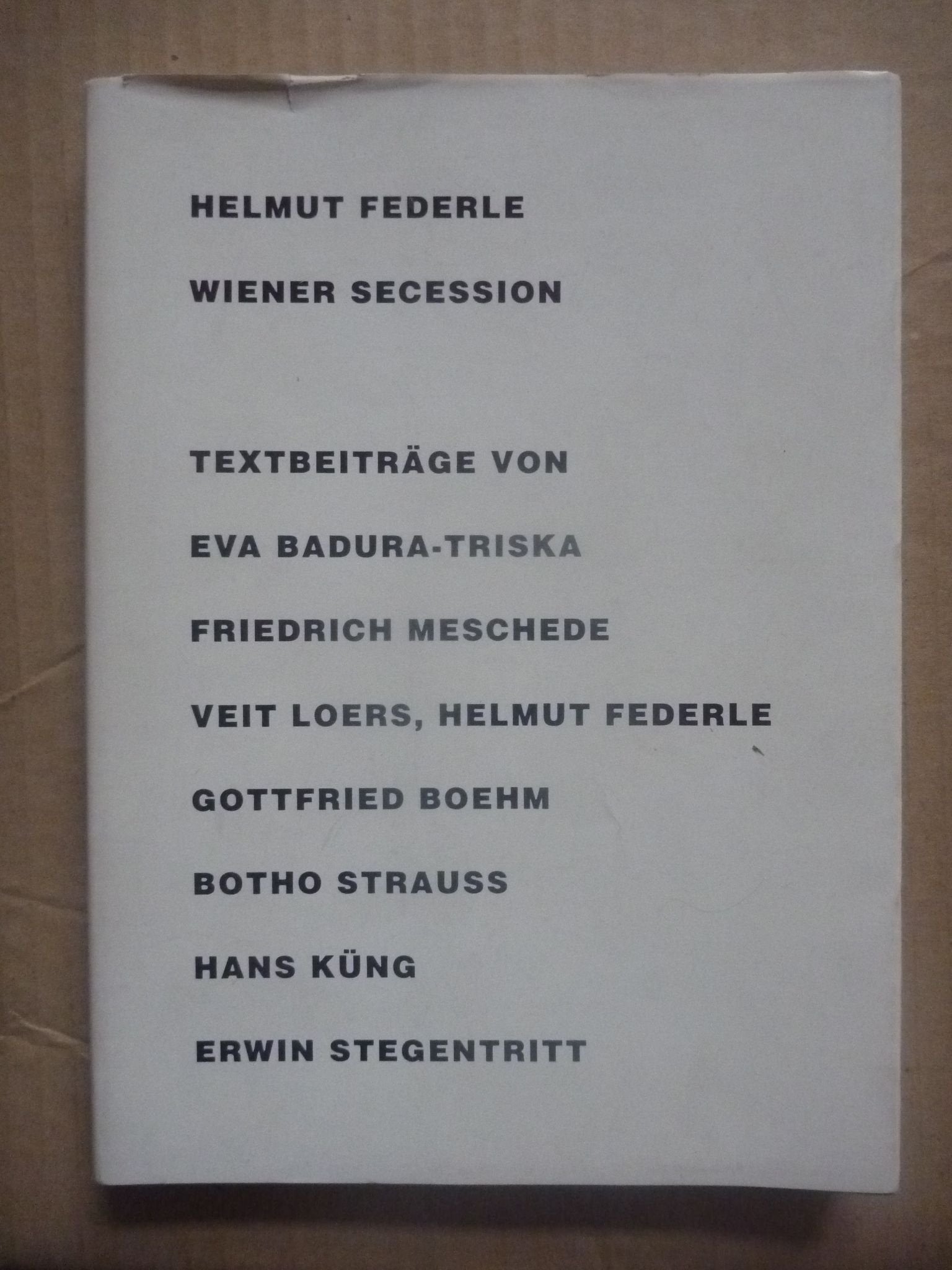 Helmut Federle (Katalog) Wiener Secession. book