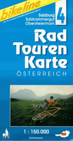 Bikeline Radtourenkarte Österreich, 8 Bl., Bl.4, Salzburg, Salzkammergut, Obersteiermark Maps & Plans
