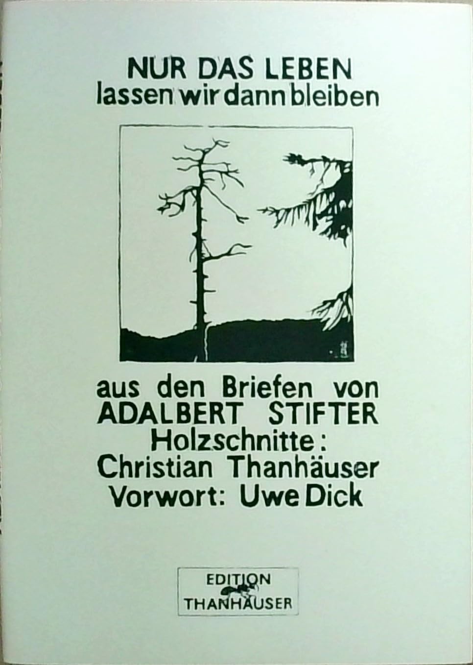 Nur das Leben lassen wir dann bleiben. Aus den Briefen Adalbert Stifters book