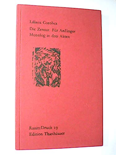 Die Zensur. Für Anfänger: Monolog in drei Akten. Zweisprachige Ausgabe. Rumänisch/ Deutsch (RanitzDruck) Contemporary literature Books