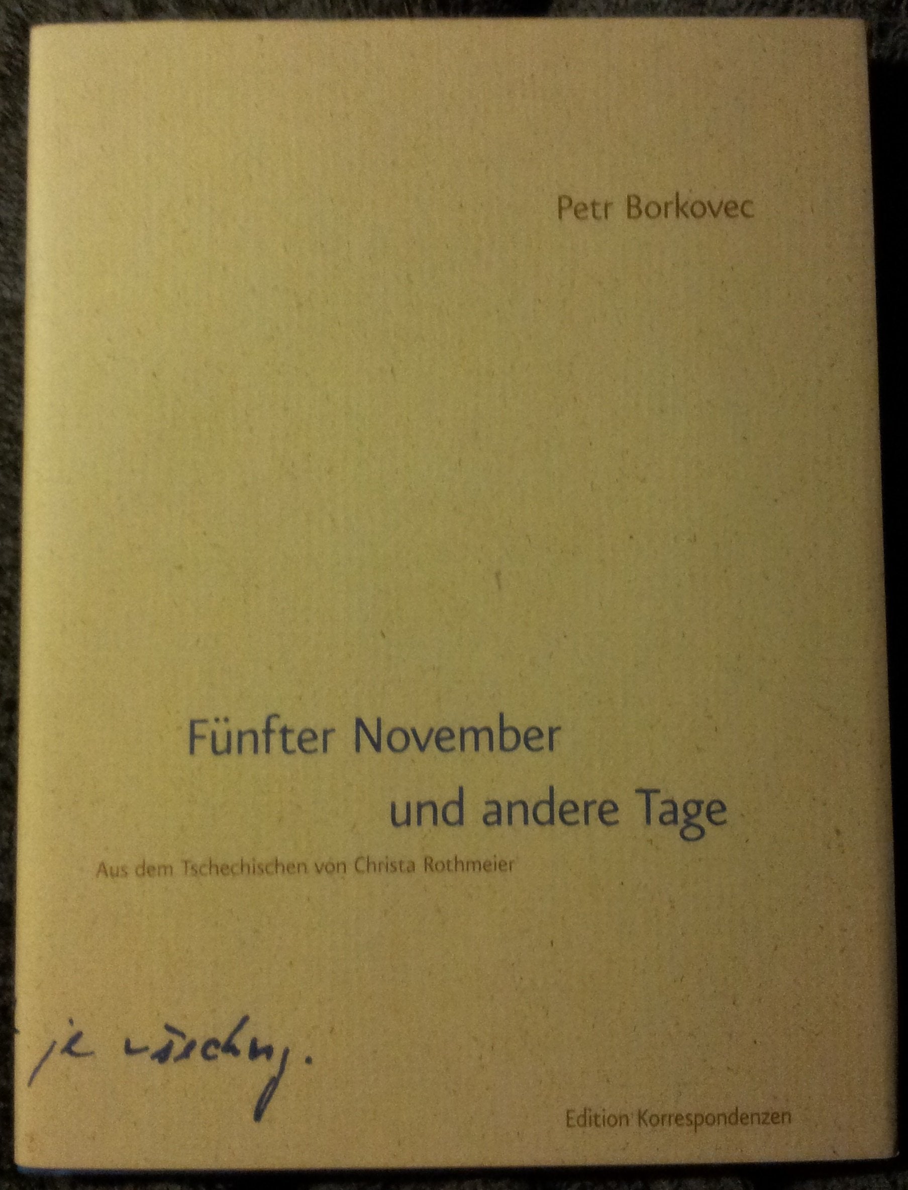 Fünfter November und andere Tage book
