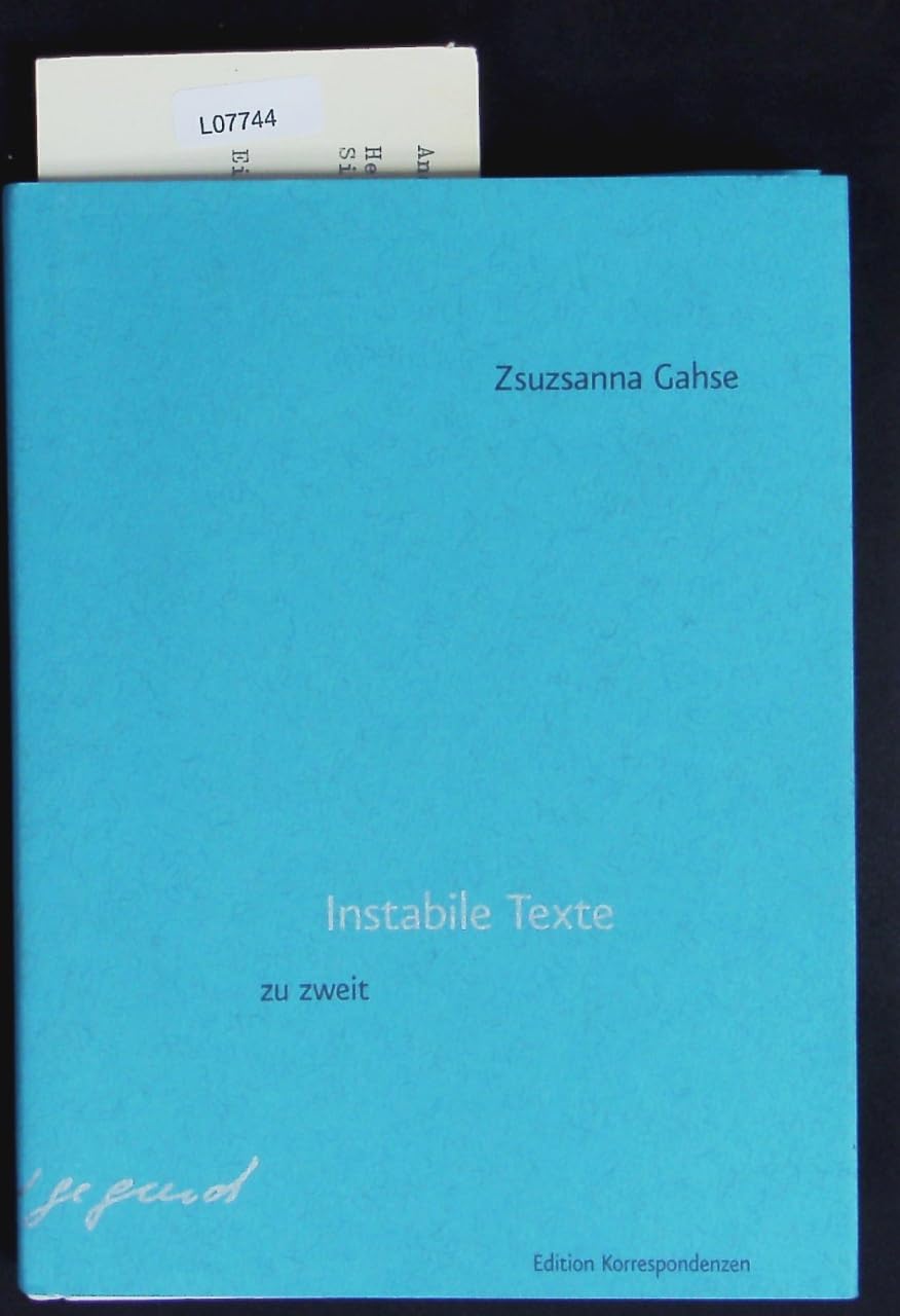 Instabile Texte: zu zweit Contemporary literature