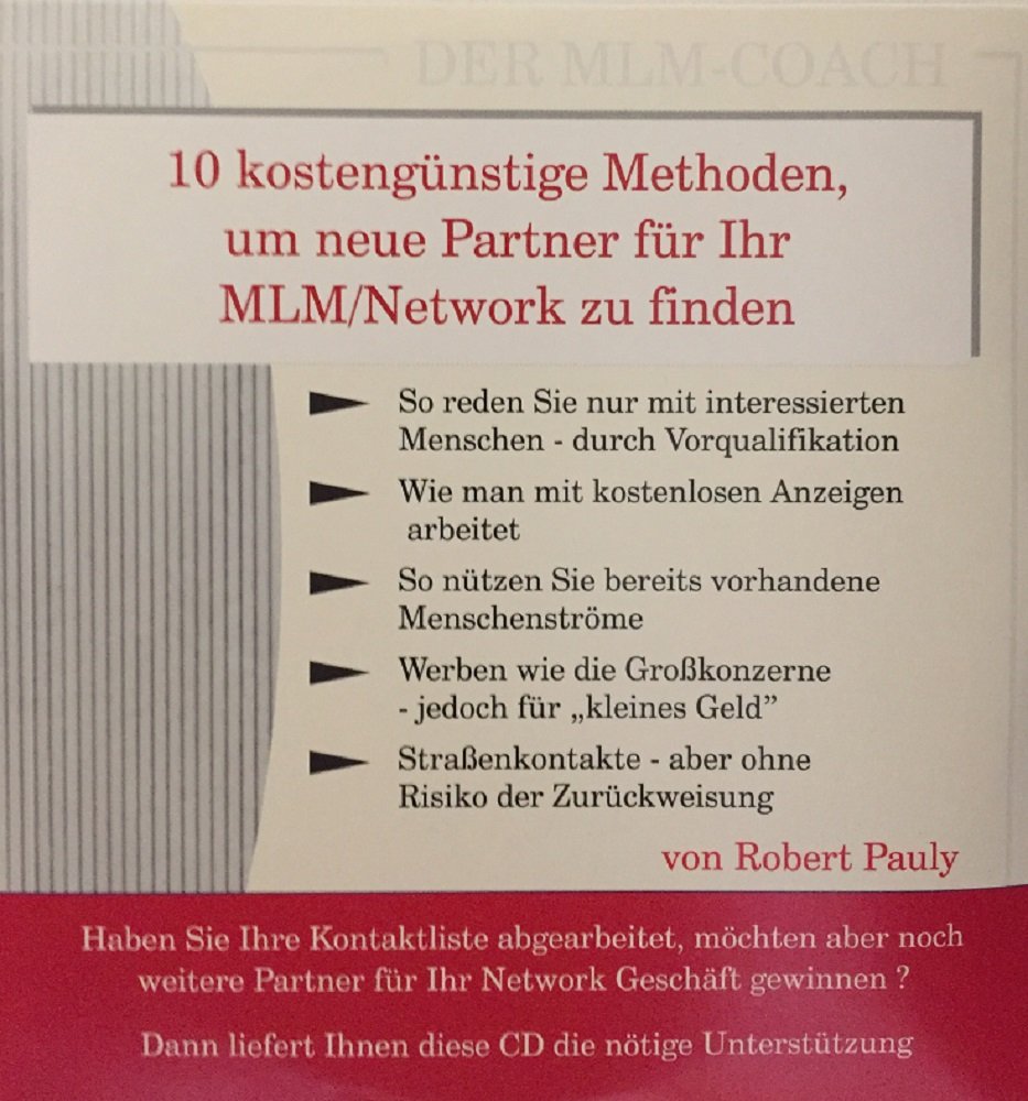 10 kostengünstige Methoden, um neue Partner für Ihr MLM / Network zu finden Books