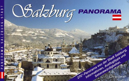 Pocket-Pano Salzburg Stadt, Winter: Miniguide über die Stadt Salzburg, mit 270°-Panorama-Foto vom Kapuzinerberg, Winter Books