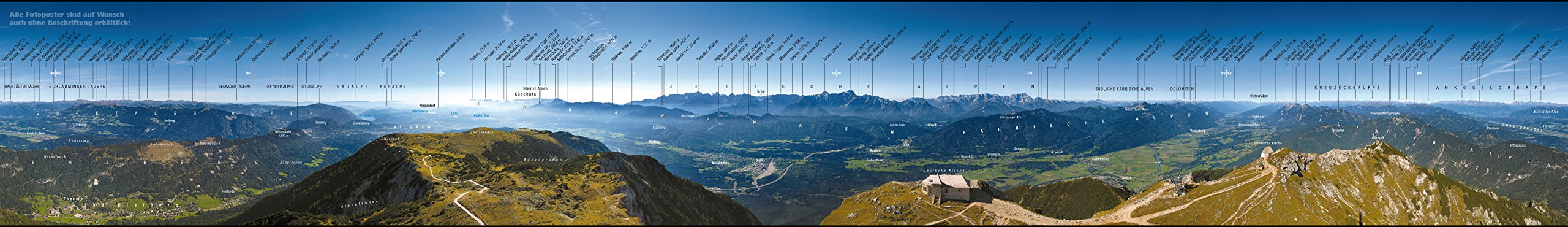 Panorama-Guide Dobratsch/Villacher Alpe: 360°-Gipfelpanorama mit Freizeit- und Wandertipps (Panorama-Guides: Freizeit- und Wandertipps in beschriftetem, ausfaltbarem Panoramafoto) Leisure, Home & Garden