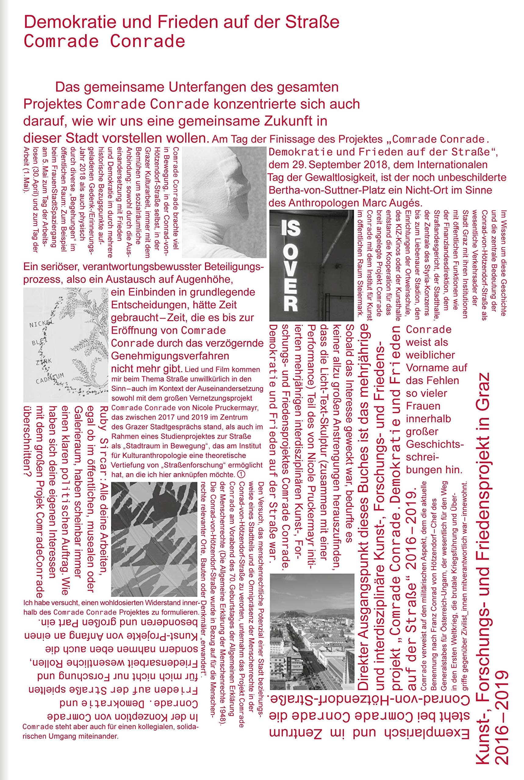 Demokratie und Frieden auf der Straße: Comrade Conrade: Ein Kunst-, Forschungs- und Friedensprojekt in Graz 2016 – 2019 Social Sciences