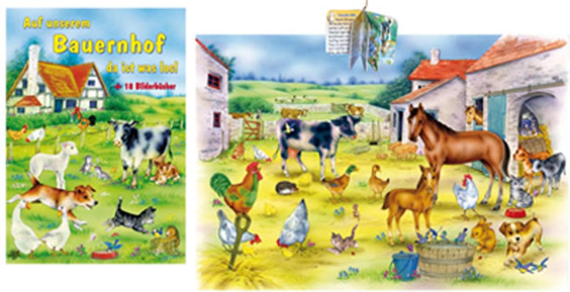 Bauernhof Erlebnisbuch + 18 kleine Büchlein: mit 18 kleinen Büchlein Children's books