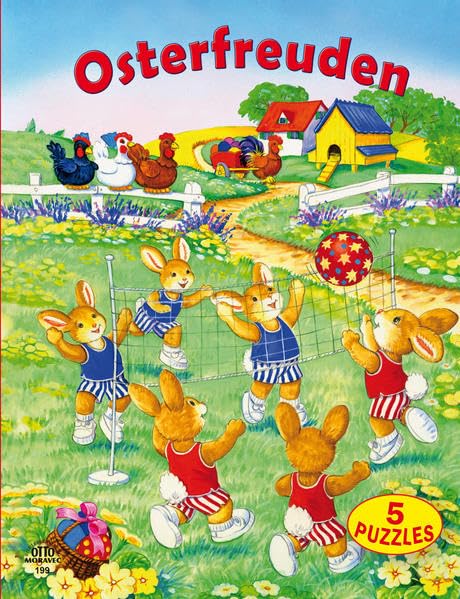Osterfreude-Puzzlebuch wattierter Cover: 5 Puzzles mit je 12 Teilen Children's books