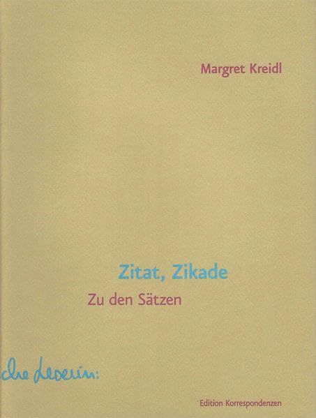 Zitat, Zikade: Zu den Sätzen Contemporary literature