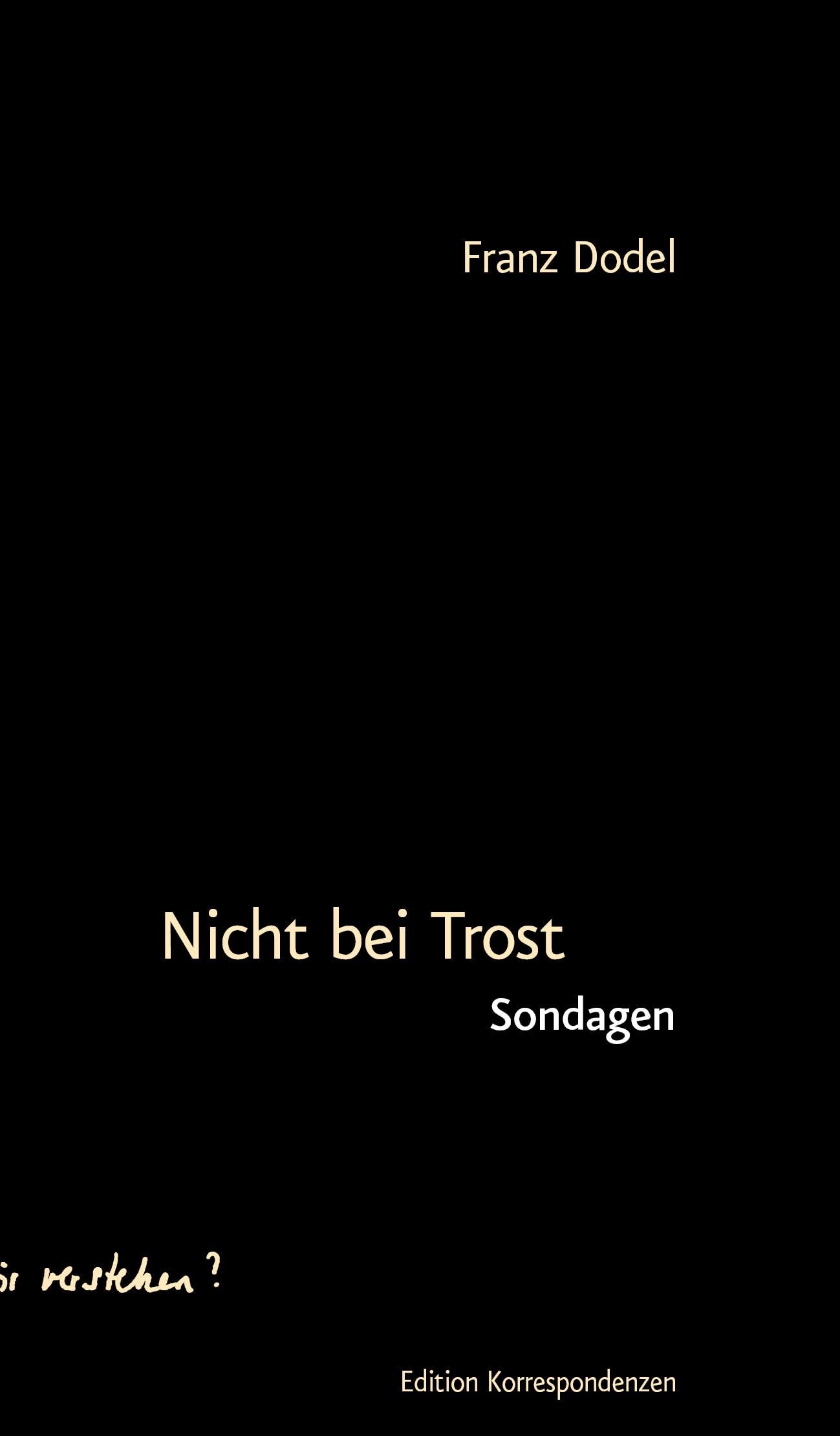 Nicht bei Trost: Sondagen Contemporary literature