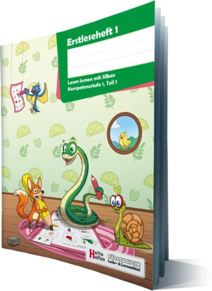 Erstleseheft 1: Lesen lernen mit Silben, Kompetenzstufe 1 Teil 1 (Hefte helfen: pädagogische Lehr- und Lernmittel) Study Guides
