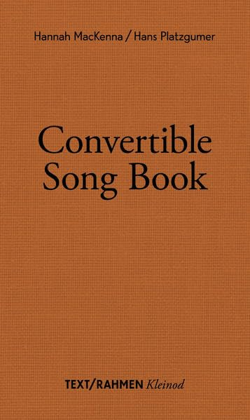 Convertible Song Book Poetry