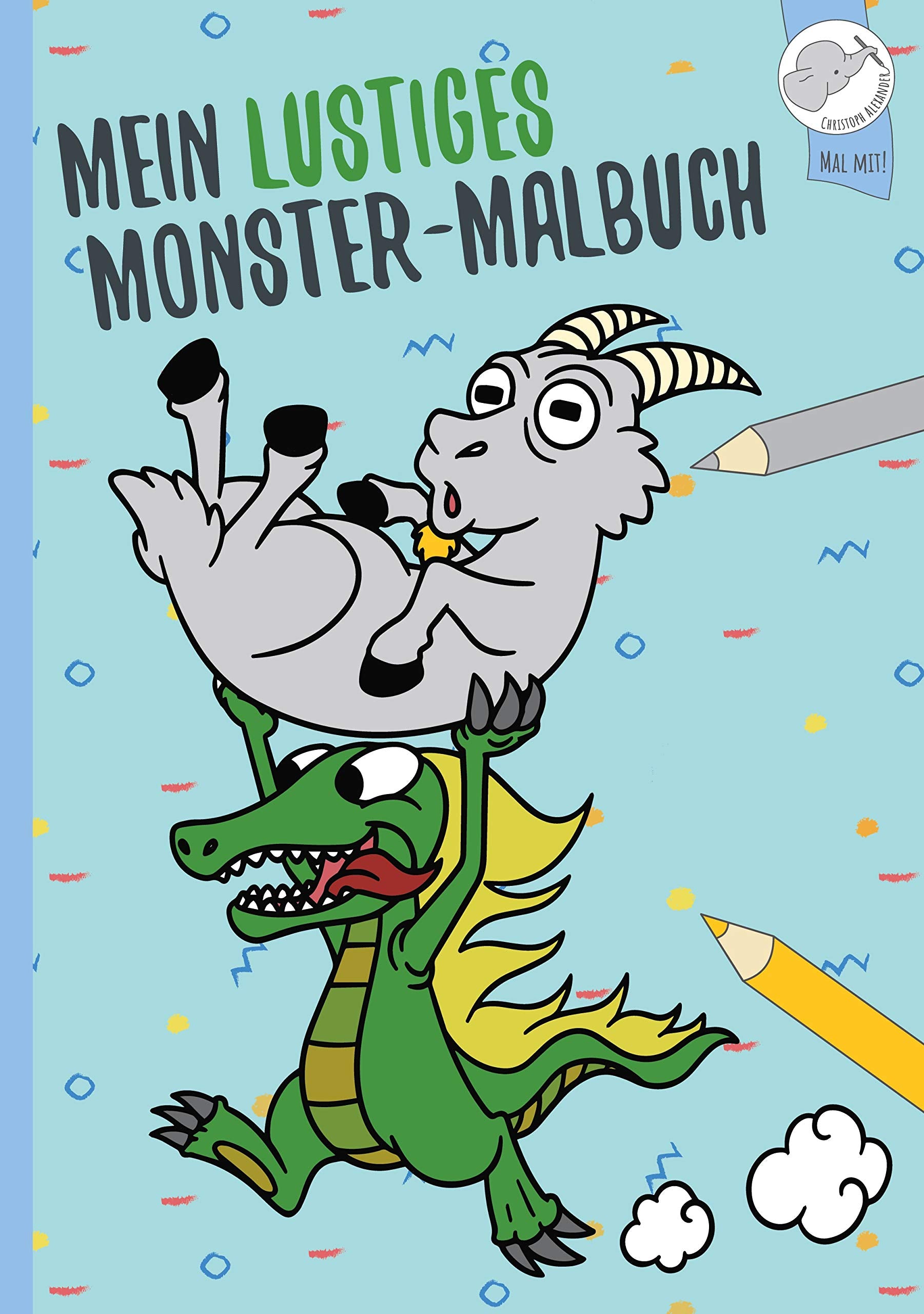 Mein lustiges Monster - Malbuch: Lerne 40 lustige Monster kennen und male sie aus! Children's books