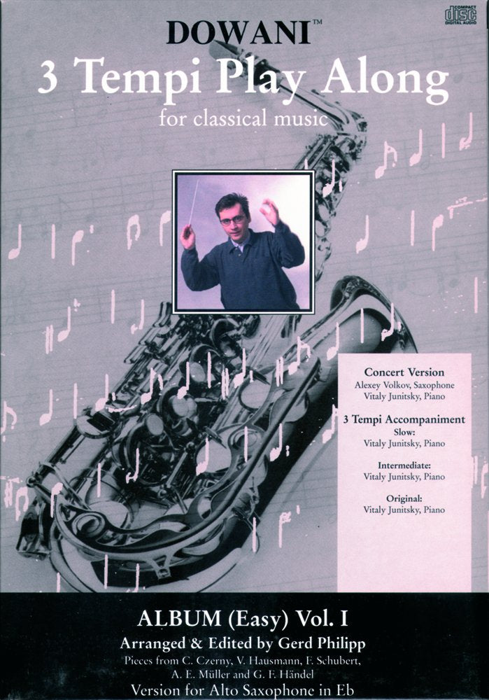 Album Vol. I (Very Easy) for Alto Saxophone in Eb and Piano: 1 (Dowani 3 Tempi Play Along for Classical Music) book