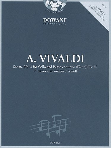 Sonata No. 5 for Cello and Basso Continuo (Piano), RV 40 E Minor Sheet Music