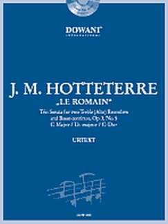 Hotteterre - Trio Sonata C Major Op. 3 No. 5 for 2 Treble (Alto) Recorders and Basso Continuo Sheet Music