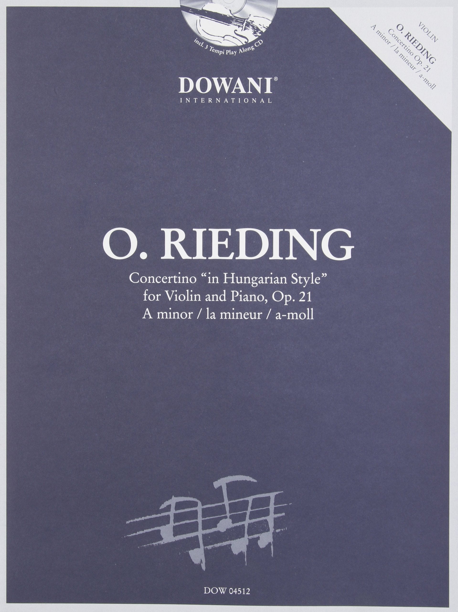 Rieding: Concertino in Hungarian Style for Violin and Piano in a Minor, Op. 21: Concertino "In Hungarian Style" for Violin and Piano in a Minor, Op. 21, a Minor / La Mineur / A-moll Other products