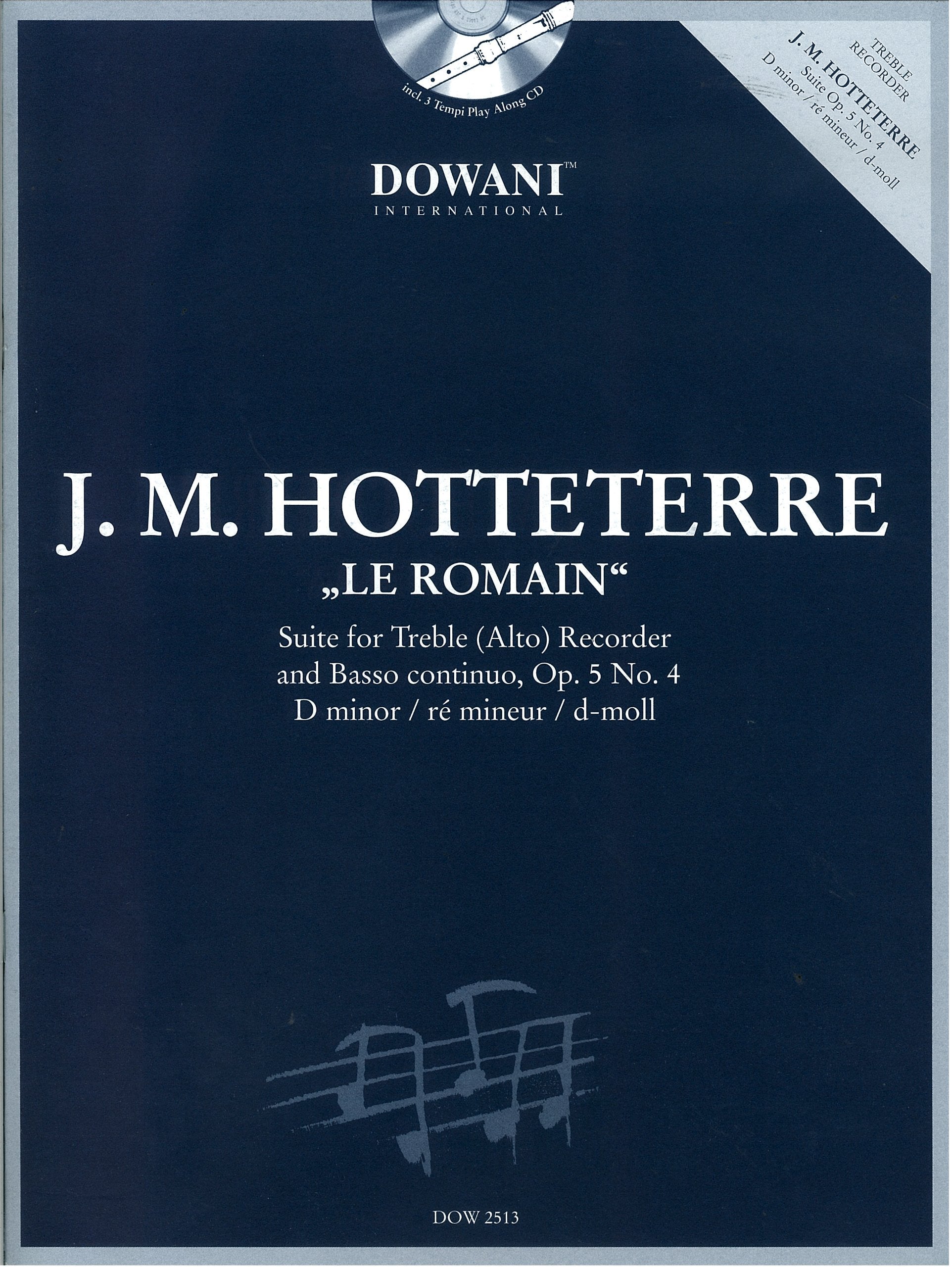 Suite in d-moll Op. 5 Nr. 4. Altblockflöte. Enthält CD Sheet Music