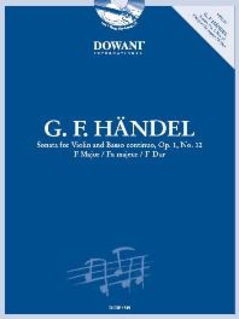 Sonate in f-dur, op. 1 no. 12 violon +cd book