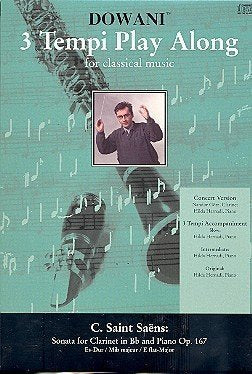 Sonata Op. 167 In E Flat. Klarinette Solo. Bücher-Set und Medien (3 Tempi Play Along, Band 8) Sheet Music