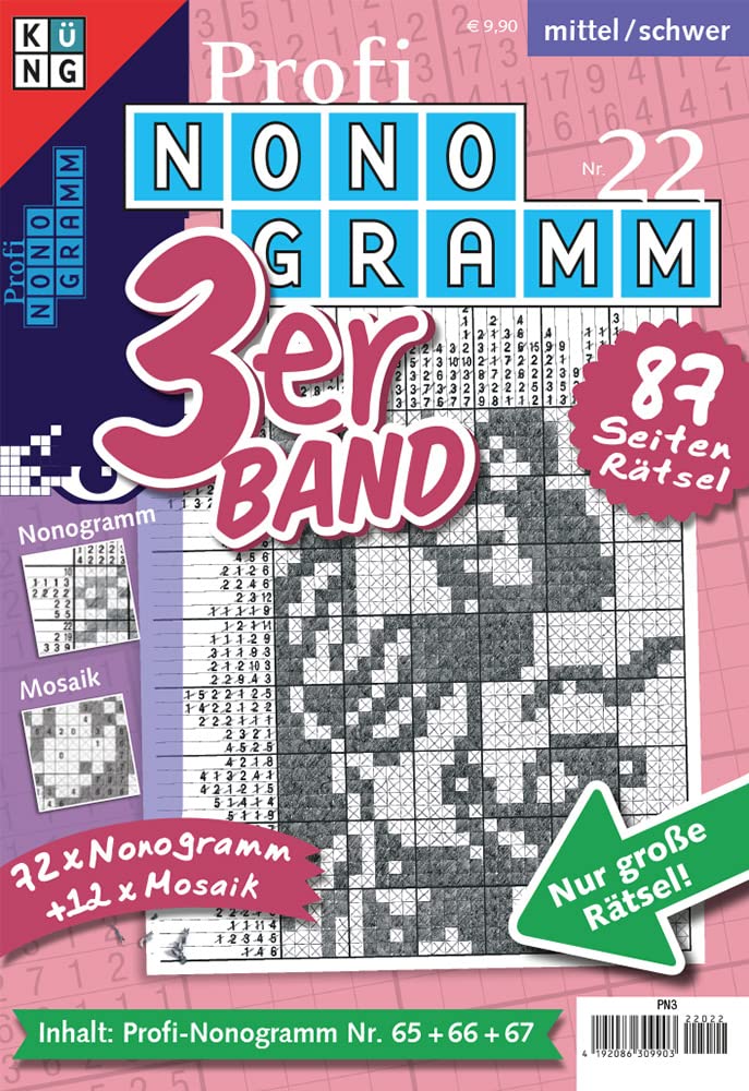 Profi-Nonogramm 3er-Band Nr. 22 (Pic-a-Pix: Logik-Rätsel): Rätsel fürs Auge Leisure & Fun