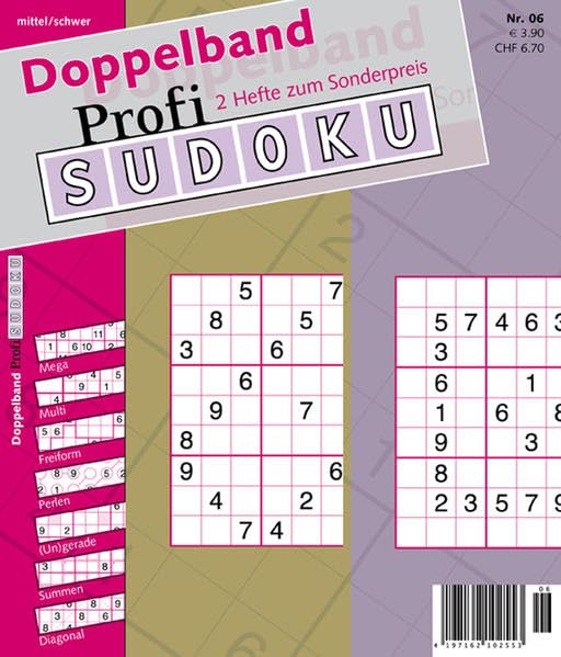Profi-Sudoku Doppelband 06: Schwierigkeitsgrad: mittel/schwer Manga