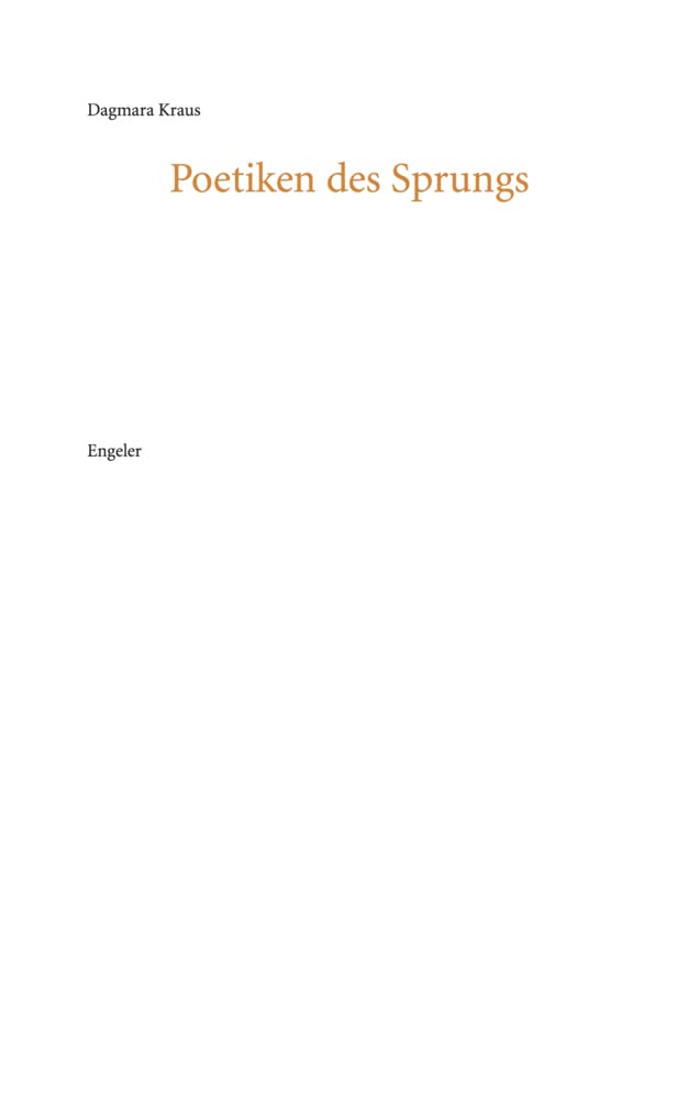 Poetiken des Sprungs (Theorie) Books